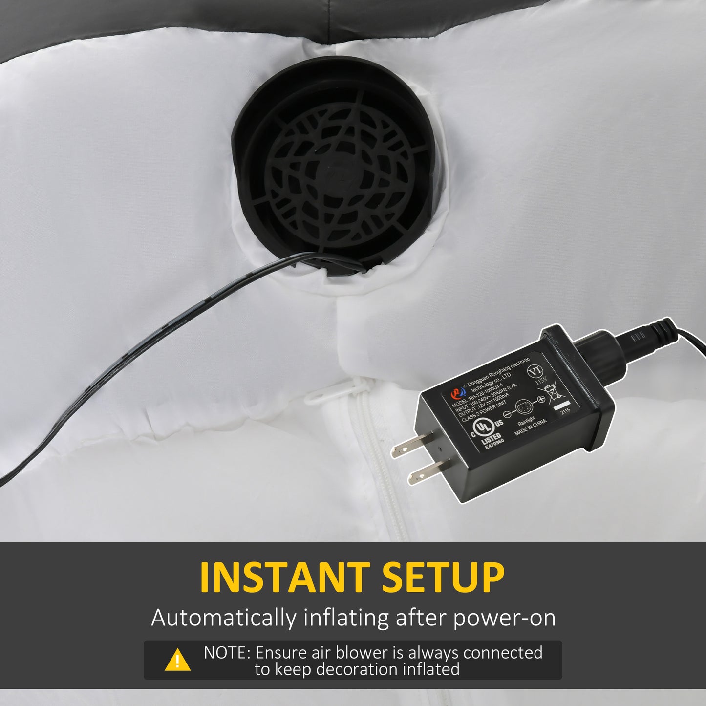 3m Halloween Inflatable Skeleton Ghost Decoration, LED Lighted for Home Indoor Outdoor