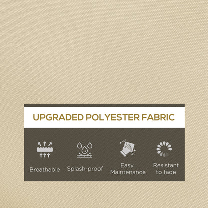 Outsunny 3-Piece Back and Seat Cushion Pillows Replacement, Patio Chair Cushions Set for Indoor Outdoor, Beige