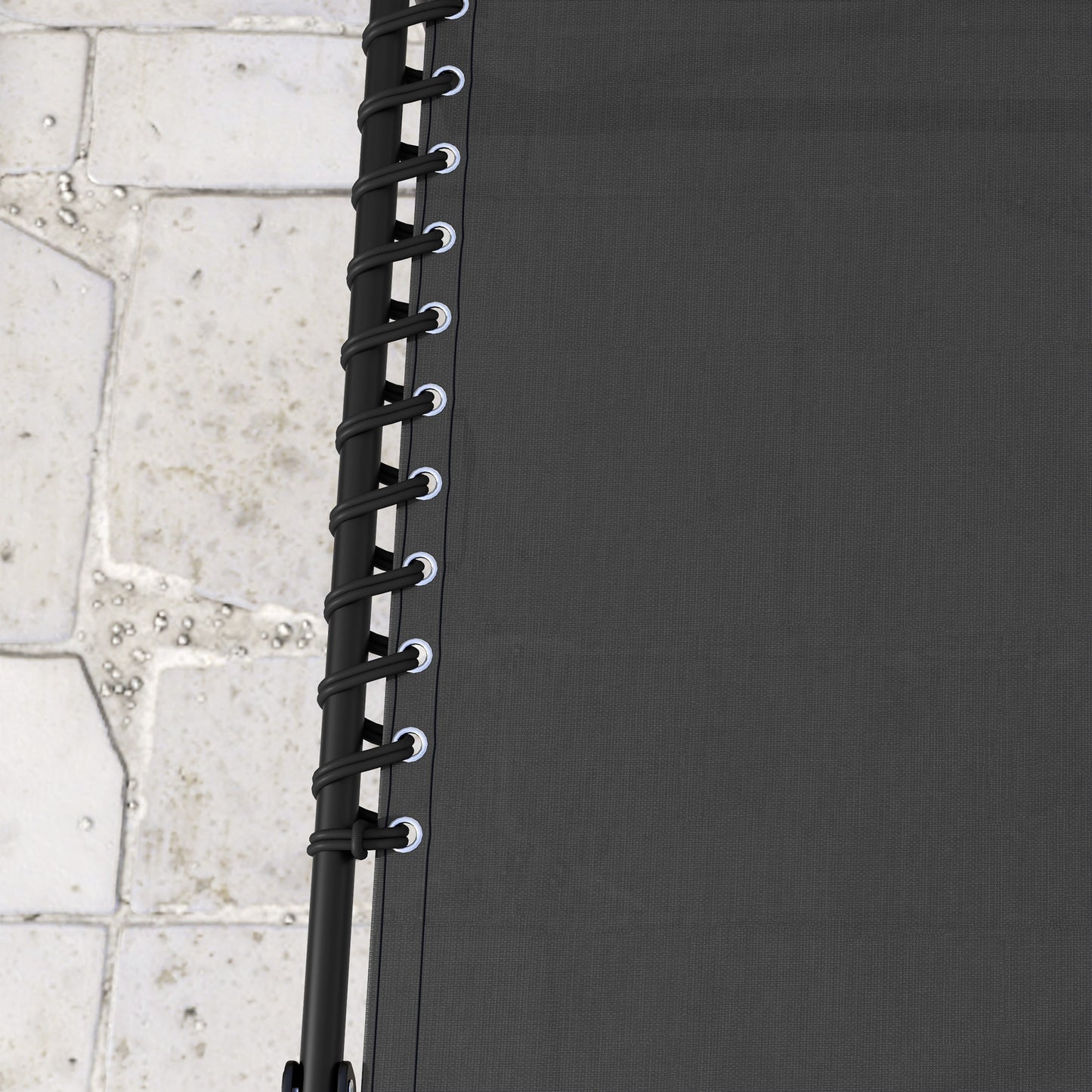 Outsunny 2 Piece Folding Sun Lounger Beach Chaise Chair Garden Cot Camping Recliner with 4 Position Adjustable Black