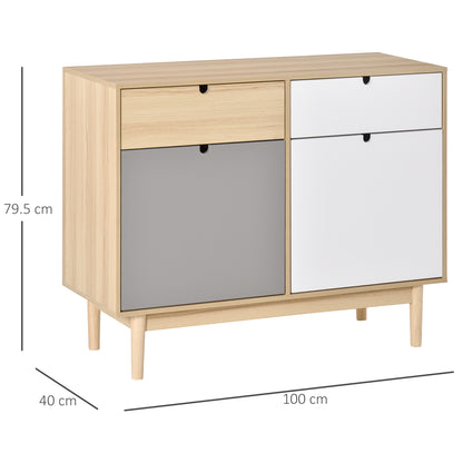 Sideboard Storage Cabinet Kitchen Cupboard with Drawers for Bedroom, Living Room, Entryway