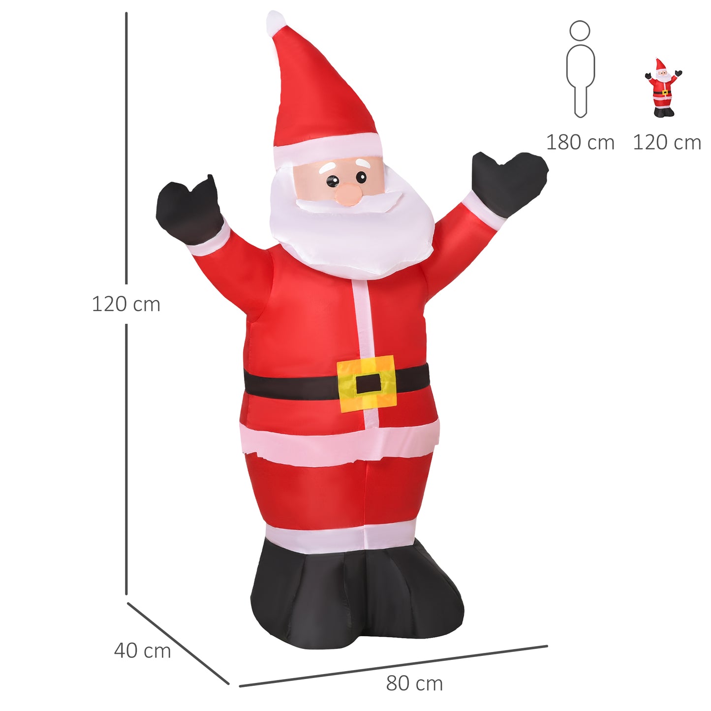 Inflatable 1.2m Santa Claus