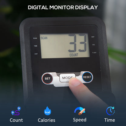 Rowing Machine with 16 Level Adjustable Resistances Magnetic Foldable Rower w/ 2 Aluminium Slide Rails, Digital Monitor for Home Use, Gym