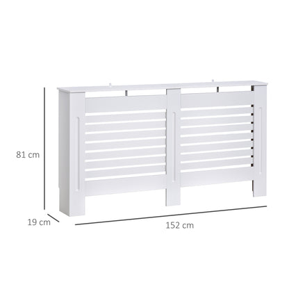 152L x 19W x 81H cm MDF Radiator Cover-White
