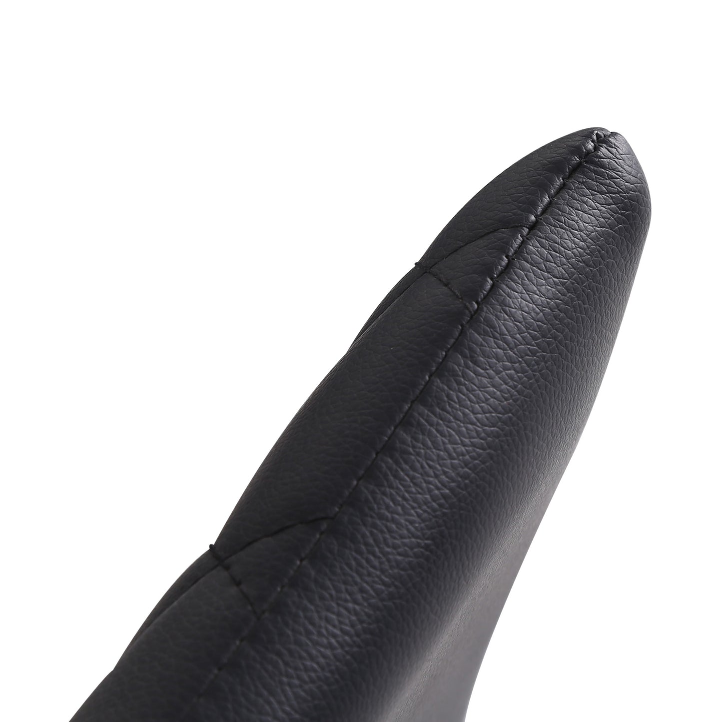 Modern Dining Chairs Upholstered Faux Leather Accent Chairs with Metal Legs for Kitchen, Set of 4, Black