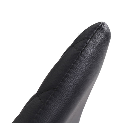 Modern Dining Chairs Upholstered Faux Leather Accent Chairs with Metal Legs for Kitchen, Set of 4, Black