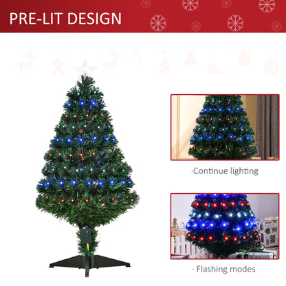 3ft 90cm Fibre Optic Xmas Tree Artificial Christmas Tree