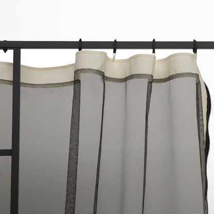 Outsunny Replacement Mesh Mosquito Netting Screen Walls for 10 x 10ft Patio Gazebo, 4-panel Sidewalls with Zippers (Wall Only, Canopy Not Included)