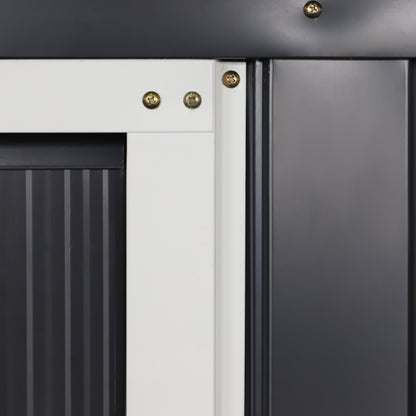 Outsunny 13 x 11ft Foundation Ventilation Steel Outdoor Garden Shed Grey