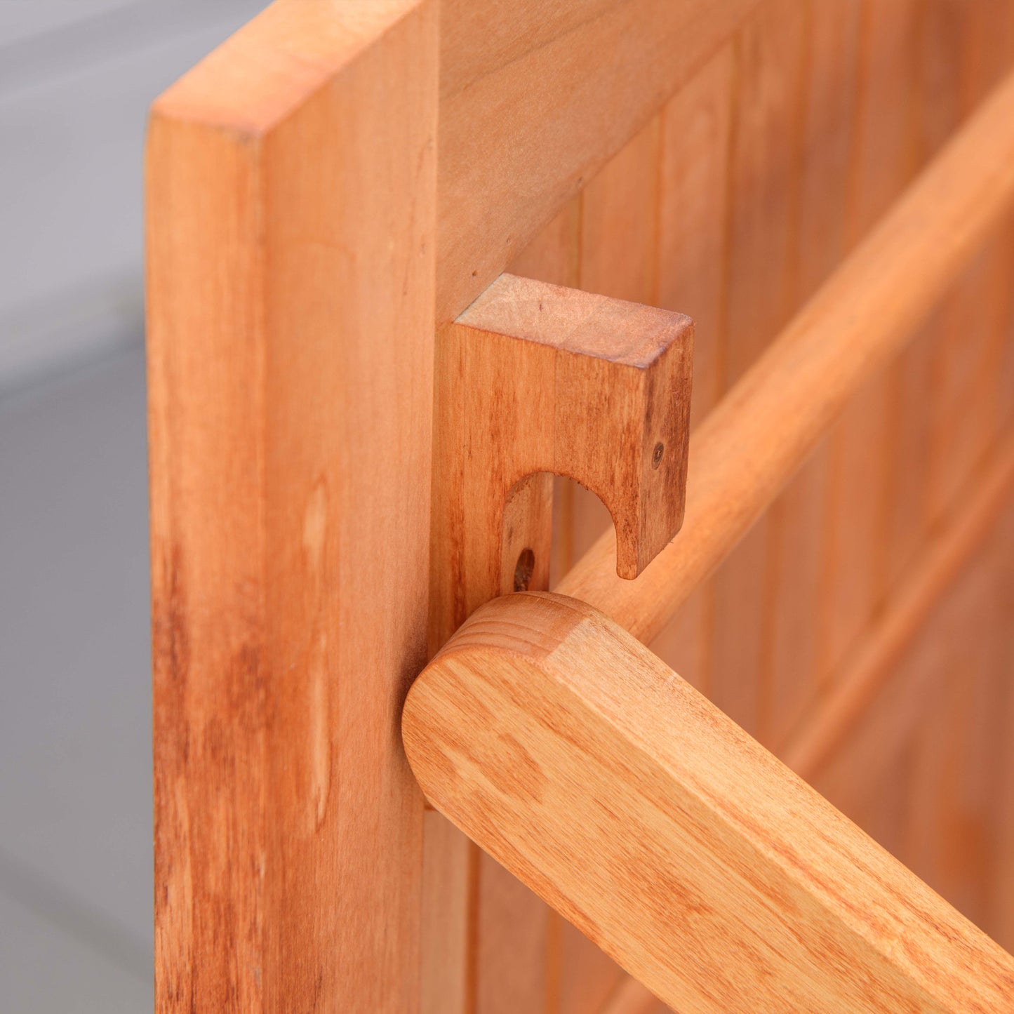 Outsunny 3 Piece Garden Bistro Set, Folding Outdoor Chairs and Table Set, Wooden Patio Dining Furniture for Poolside, Balcony, Teak