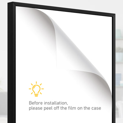 Football Shirt Acrylic Jersey Frame Display W/ UV Protection, Aluminium Sports Shadow Box for Basketball Football Baseball, 60 x 80 cm, Black