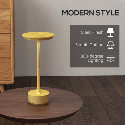Cordless Table Lamp, Touch LED Desk Lamp with 4000mAh Rechargeable Battery, 3 Colour, for Bedroom Living Room, Gold Tone