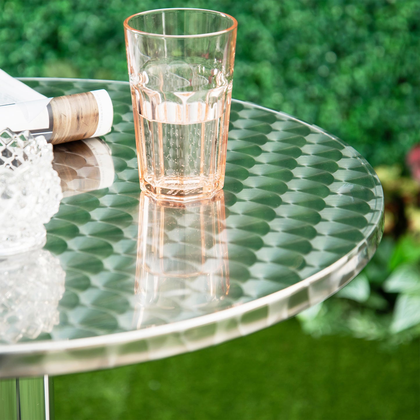 Aluminium Bistro Bar Table Round Tabletop Dining Wine Pub Stainless Steel 2 Height Settings 70cm/110cm