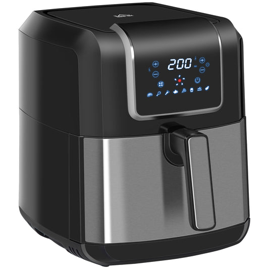 Air Fryer 1700W 6.5L Air Fryers Oven with Digital Display, Rapid Air Circulation, Adjustable Temperature, Timer and Nonstick Basket Black