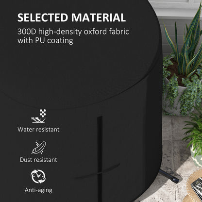 Hanging Outdoor Single Swing Egg Chair Cover Waterproof Anti-dust Furniture Protector W/ Zipper Oxford Fabric For 200 x 230cm Stand - Black