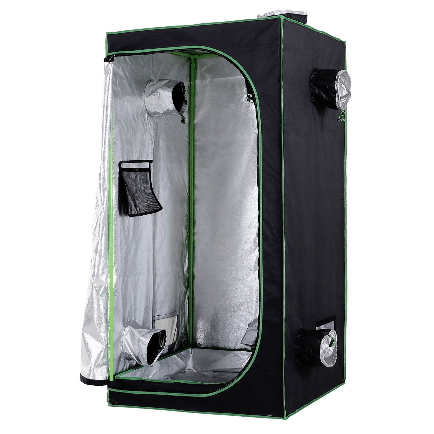 Outsunny Hydroponic Plant Grow Your Own Tent, 80L x 80W x 160Hcm-Black/Green