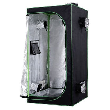 Outsunny Hydroponic Plant Grow Your Own Tent, 80L x 80W x 160Hcm-Black/Green