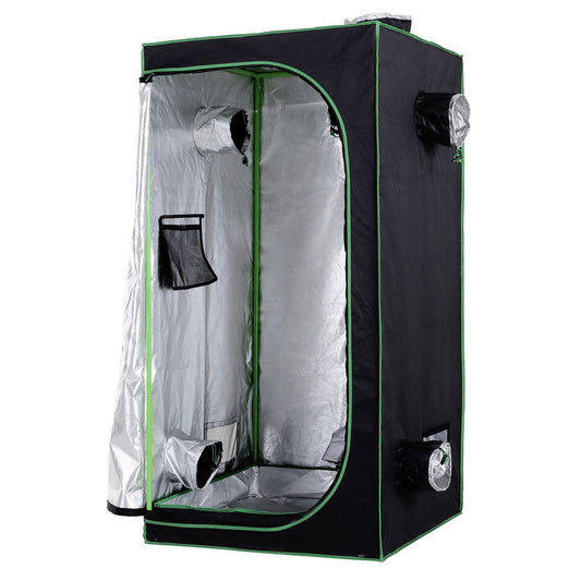 Outsunny Hydroponic Plant Grow Your Own Tent, 80L x 80W x 160Hcm-Black/Green