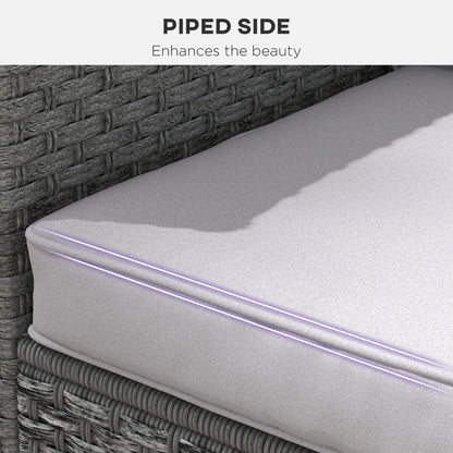 Outsunny 1-Piece Back and Seat Cushion Pillow Replacement, Patio Chair Cushion Set for Indoor Outdoor, Light Grey