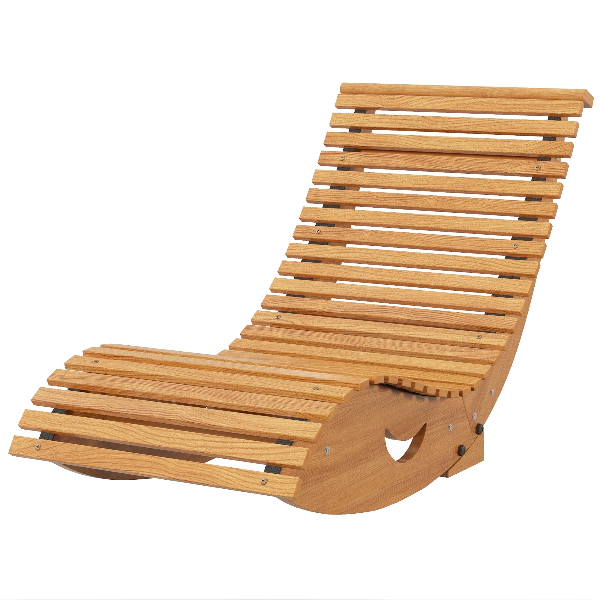 Slotted Rocking Chair Outsunny Outdoor Rocking Chair w/ Slatted Seat, Wooden Rocking Chair ...