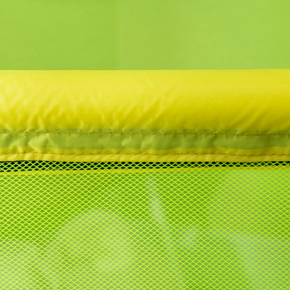 ZONEKIZ 140 cm Kids Trampoline, Hexagon Indoor Bouncer Jumper with Security Enclosure Net, Bungee Gym for Children 1-6 Years Old, Yellow