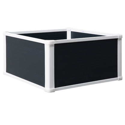 Outsunny Garden Raised Bed Planter Grow Containers for Outdoor Patio Plant Flower Vegetable Pot PP 60 x 60 x 30 cm