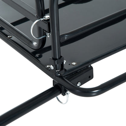 Bike Cycle Cargo Trailer in Steel Frame-Black