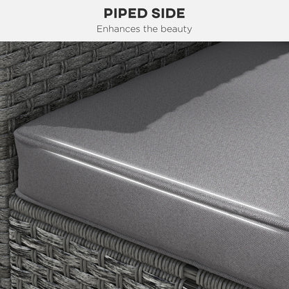 Outsunny 1-Piece Back and Seat Cushion Pillow Replacement, Patio Chair Cushion Set for Indoor Outdoor, Charcoal Grey