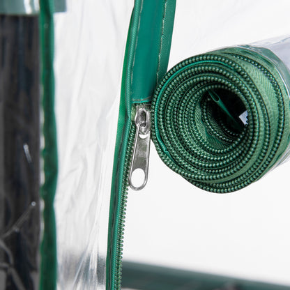 Outsunny 5 Tier Greenhouse Outdoor Flower Stand PVC Cover Portable Shed Metal Frame Transparent 69 x 49 x 193cm