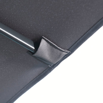 Outsunny Balcony Half Parasol Semi Round Umbrella Patio Crank Handle (2.3m, Grey)- NO BASE INCLUDED