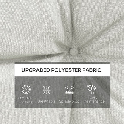 Outsunny 4-Piece Seat Cushions Back Pillows Replacement, Patio Chair Cushions Set for Indoor Outdoor, White