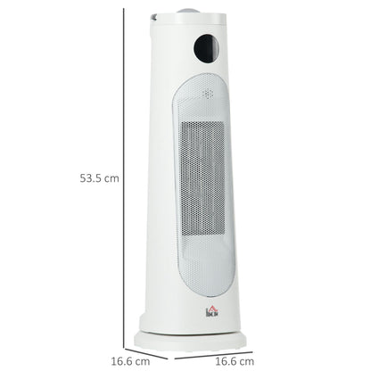 Electric Space Heater, Portable Fan Heater, Low Energy 2000W PTC Ceramic Heater w/ Thermostat, Timer, Overheat & Tip-over Protection