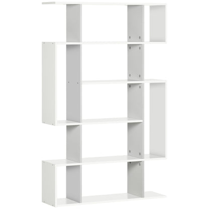5-Tier Bookshelf, Modern Bookcase with 13 Open Shelves, Freestanding Decorative Storage Shelving for Home Office and Study, White