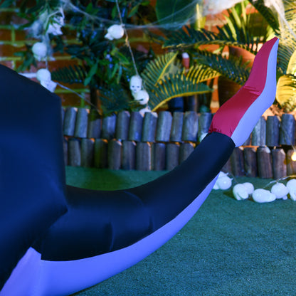 7FT Tall Halloween Inflatable Dragon with 2 Heads and LED Lights, Blow Up Halloween Party Decoration for Indoor Outdoor Yard Lawn Garden