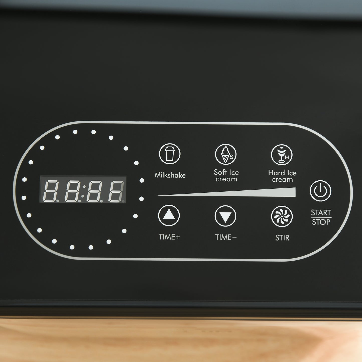 Ice Cream Maker Machine, 1.5L Stainless Steel Gelato, Sorbet, Milkshake, Frozen Yoghurt Maker with Detachable Mixing Paddle LED Display