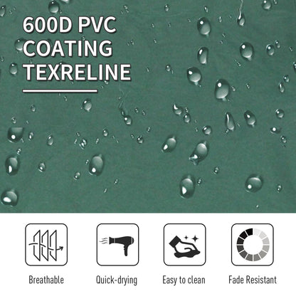 Outsunny Double Camping Cot Foldable Sunbed Outdoor Patio Sleeping Bed Super Light w/ Carr Bag (Green)