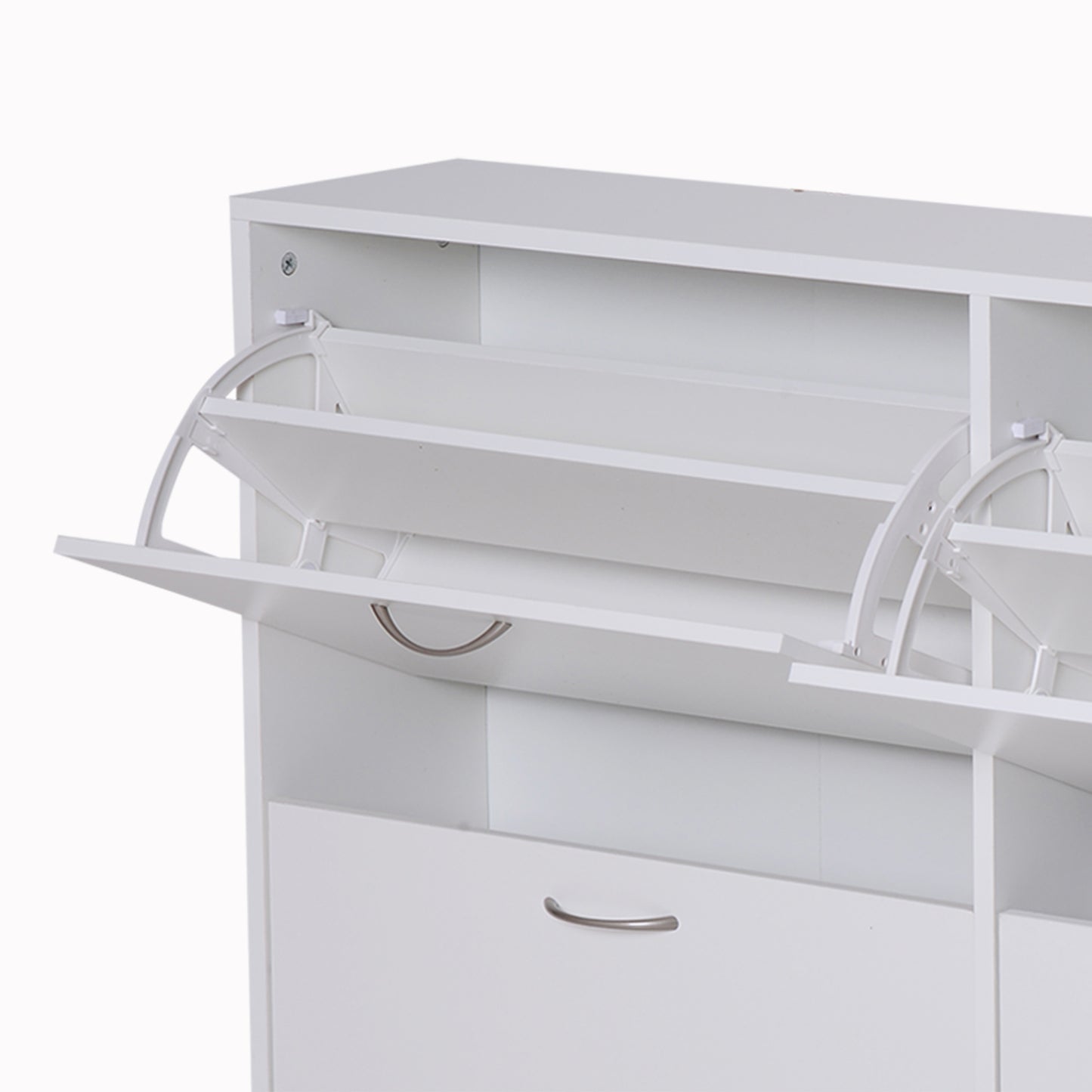 Shoe Cabinet Storage Organiser Holder Store 120Lx24Wx81H cm, Particle Board - White