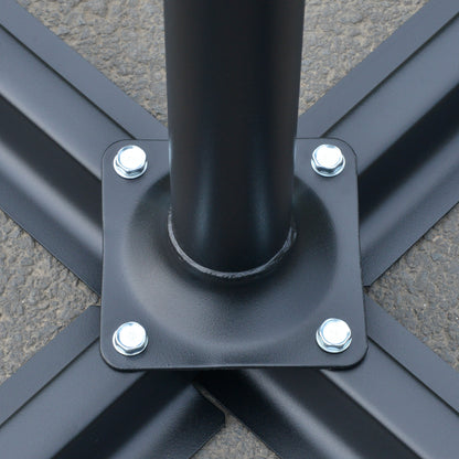 Outsunny Cantilever Umbrella Parasol Hanging Banana Steel Brown 3M Patio