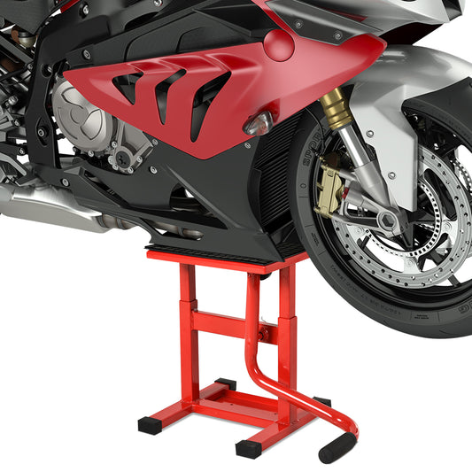DURHAND Steel Manual Repair Motorcycle Lift Red