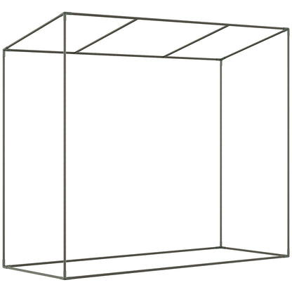 Outsunny 200x76x168cm Walk-in Garden Greenhouse Patio Lean to Hot House, Plants Flowers Herbs Tomato Grow w/ Steel Frame Door Window Balcony Patio