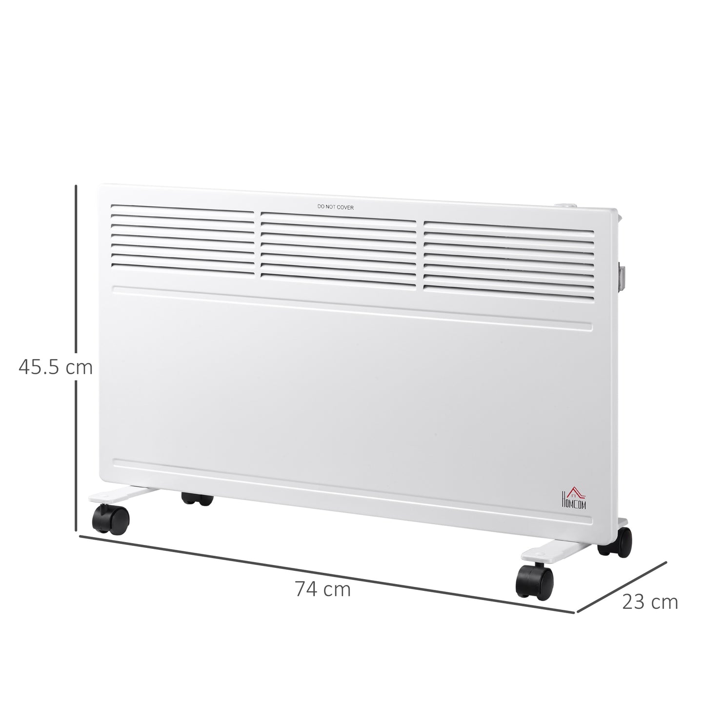 Convector Radiator Heater Freestanding or Wall-mounted Portable Electric Heating with 2 Heat Settings, Adjustable Thermostat