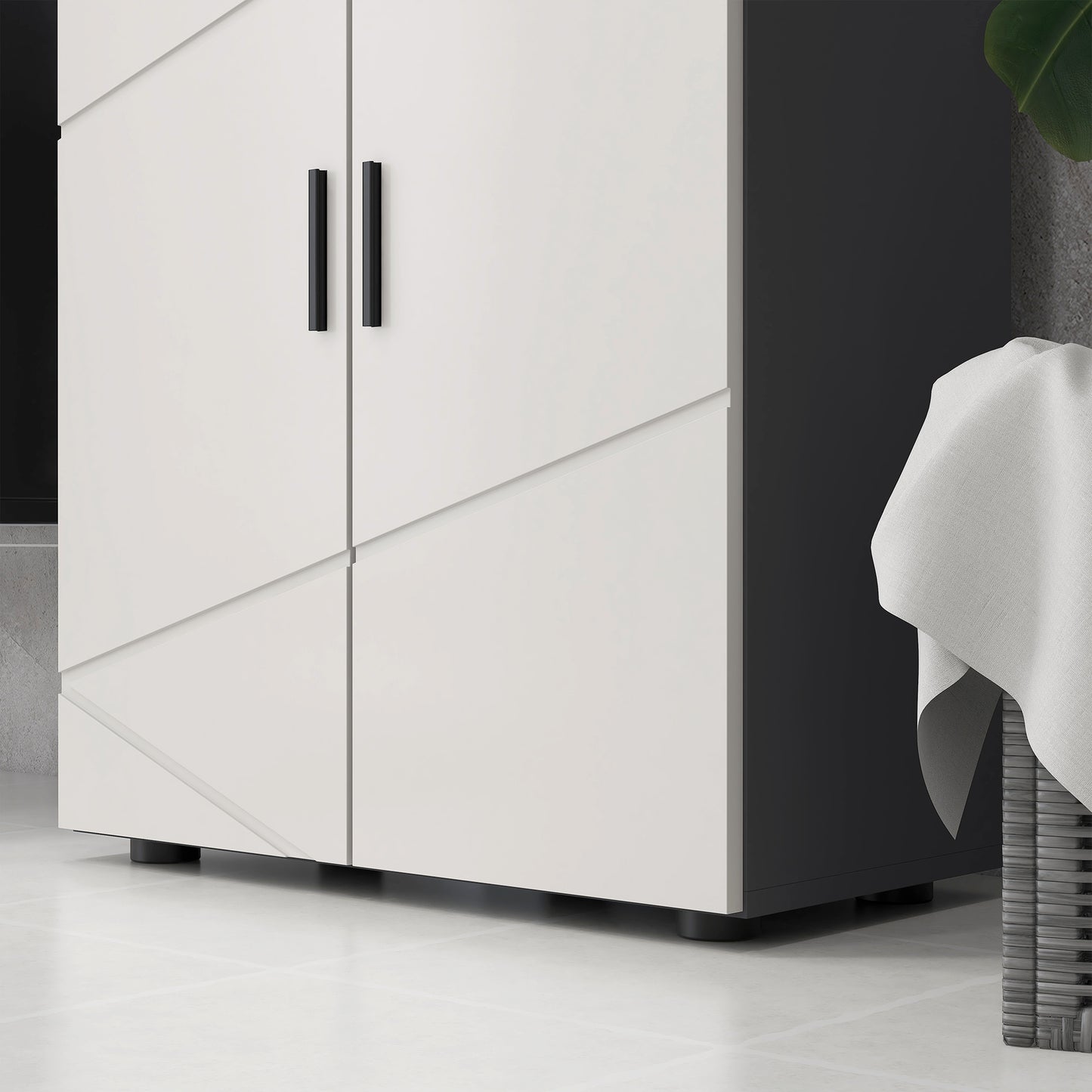 Kleankin Bathroom Cabinet, Small Bathroom Storage Cabinet with 2-Doors Cupboard, 2 Adjustable Shelves and Soft Close Mechanism, Grey