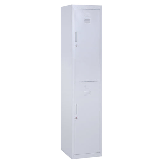 Vinsetto Locker Cabinet Storage Cold Rolled Steel w/ Shelves Vertical Cupboard Grey 38 x 46 x 180 cm