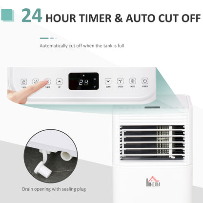 7000 BTU 4-In-1 Compact Portable Mobile Air Conditioner Unit Cooling Dehumidifying Ventilating w/ Fan Remote LED 24 Hr Timer Auto Shut Down