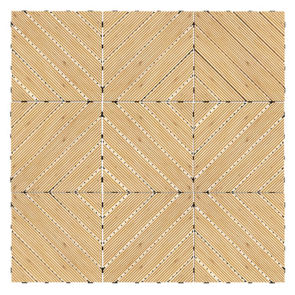 9 Piece Garden Decking Tiles Wooden Outdoor Flooring Tiles for Patio, Balcony, Terrace, Hot Tub, Yellow