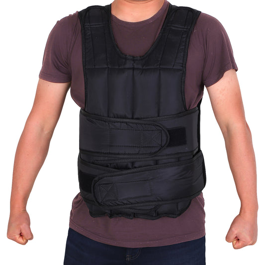 Metal Sand Weight Adjustable Unisex Trainer Vest Black/Red 10KG