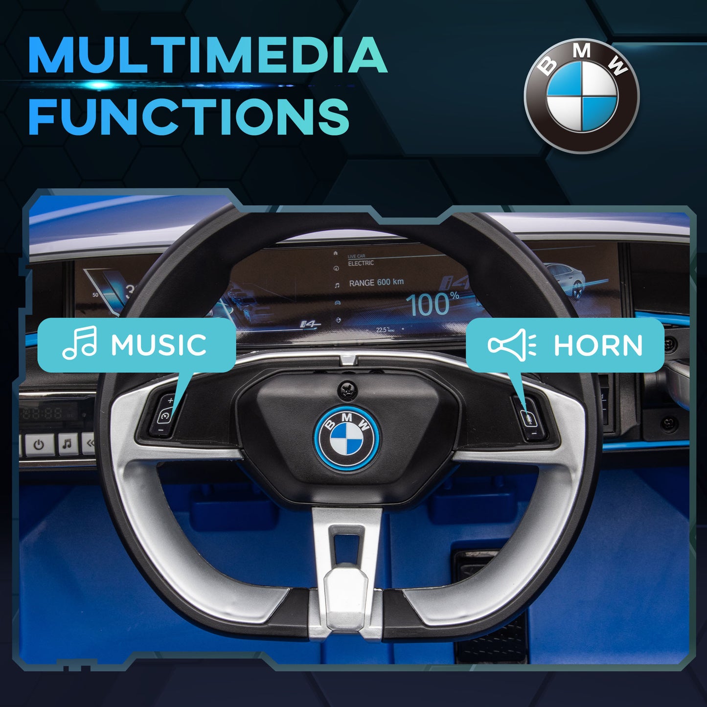 BMW i4 Official Licensed 12V Kids Electric Ride-On Car