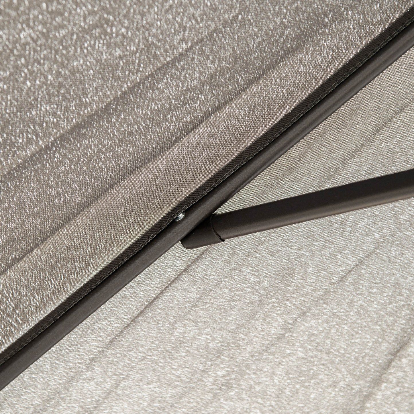 Outsunny 2.8m Patio Parasols Umbrella Outdoor 6 Ribs Sunshade Canopy Manual Push Garden Backyard Furniture, Dark Grey