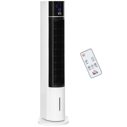 41" Bladeless Air Cooler, Evaporative Ice Cooling Tower Fan Water Conditioner Humidifier Unit w/ 3 Modes, Remote Controller, Timer