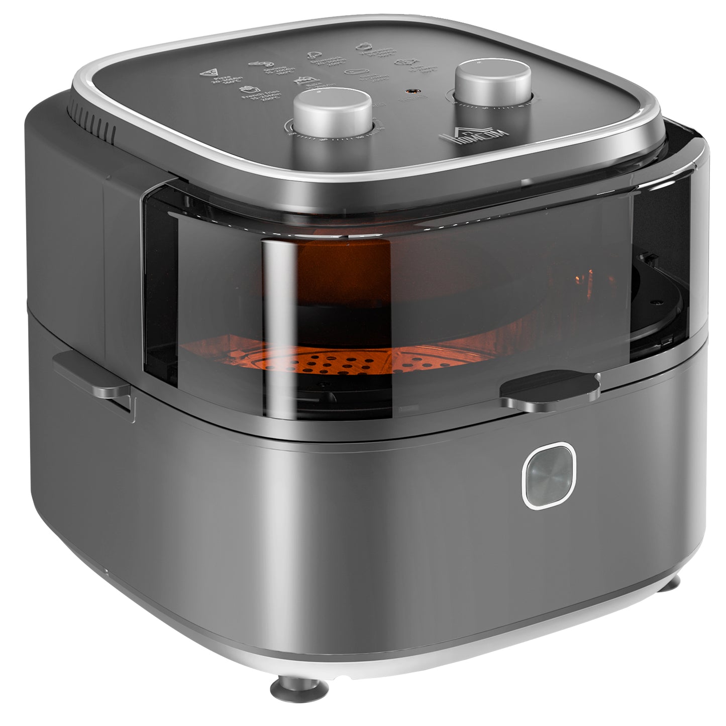 Family Air Fryer with Rapid Air Circulation and Recipes, 6.5L Oil Free Airfryer with 60-Minute Timer, Adjustable Temperature