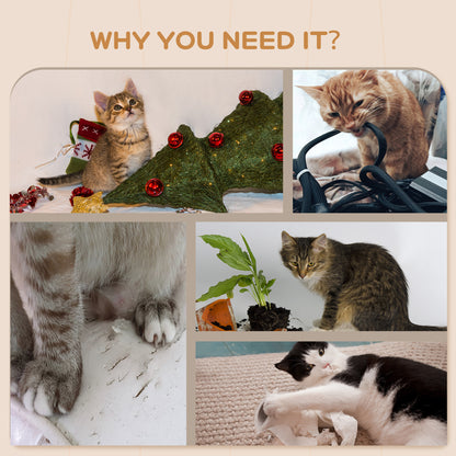 PawHut 4 Piece Wall-Mounted Cat Shelves w/ Scratching Post, Hammock, Nest, Grey and Cream